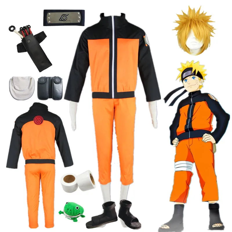 Аниме Косплэй Uzumaki Naruto с парик для Хэллоуина Косплей костюм комиксов