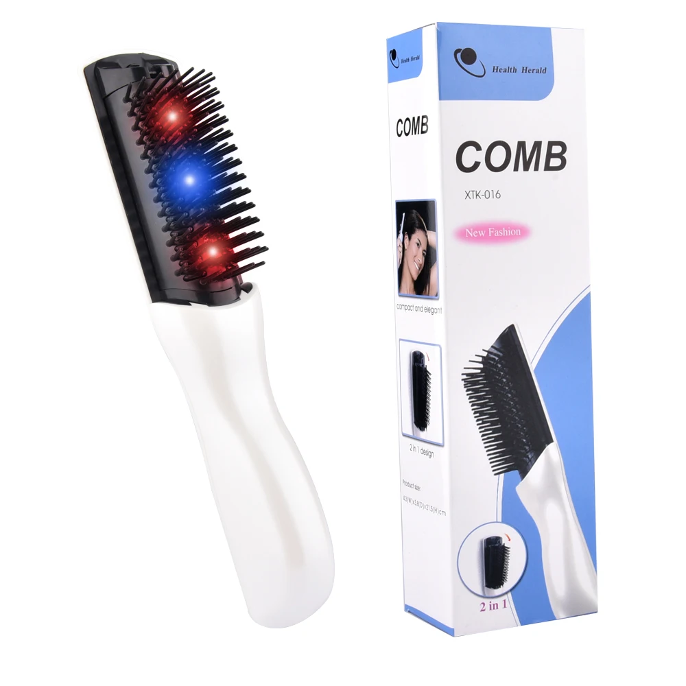 Роста волос Массажная расческа инфракрасный с вибрацией лазерный массажер анти