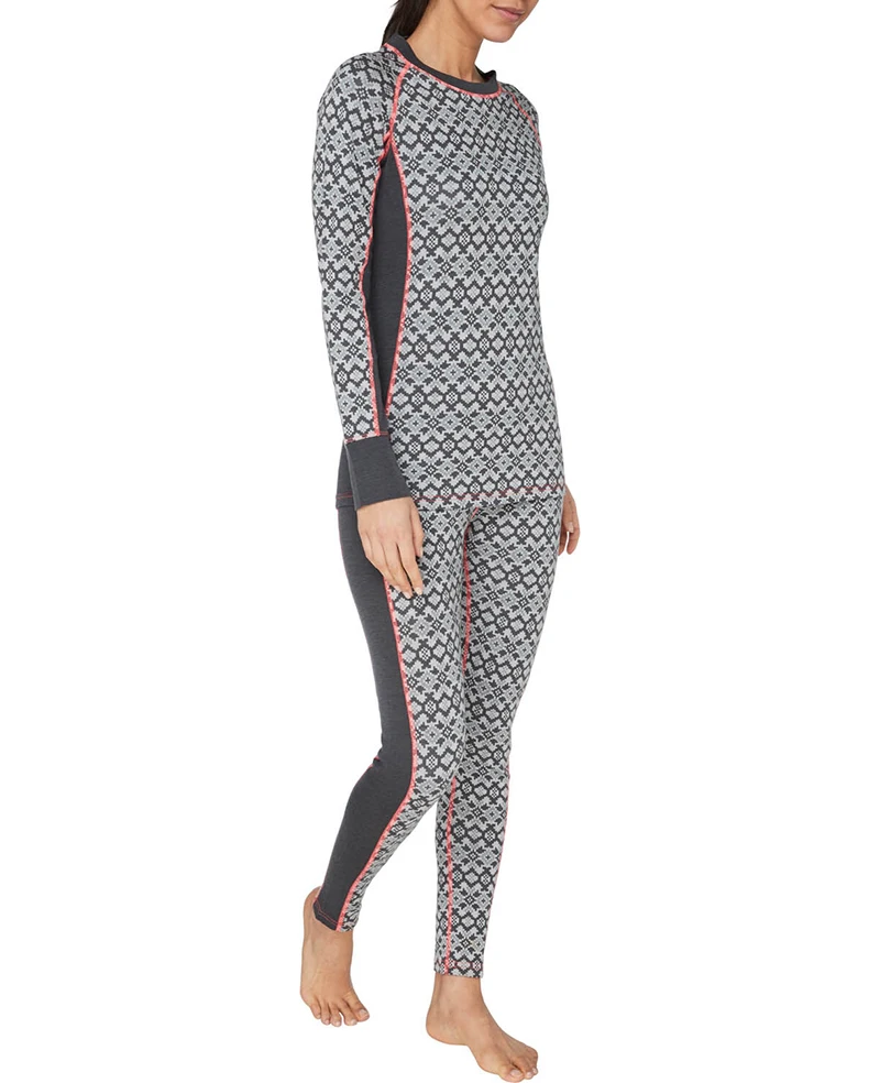 Женские Термолеггинсы из 100% мериносовой шерсти жаккардовые 230 г