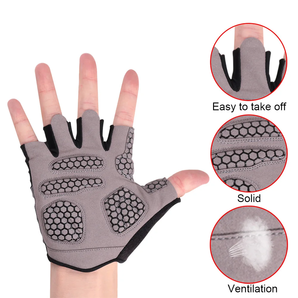 

Half-finger cycling gloves sports fitness non-slip wear-resistant breathable exercise outdoor mountaineering thin gloves