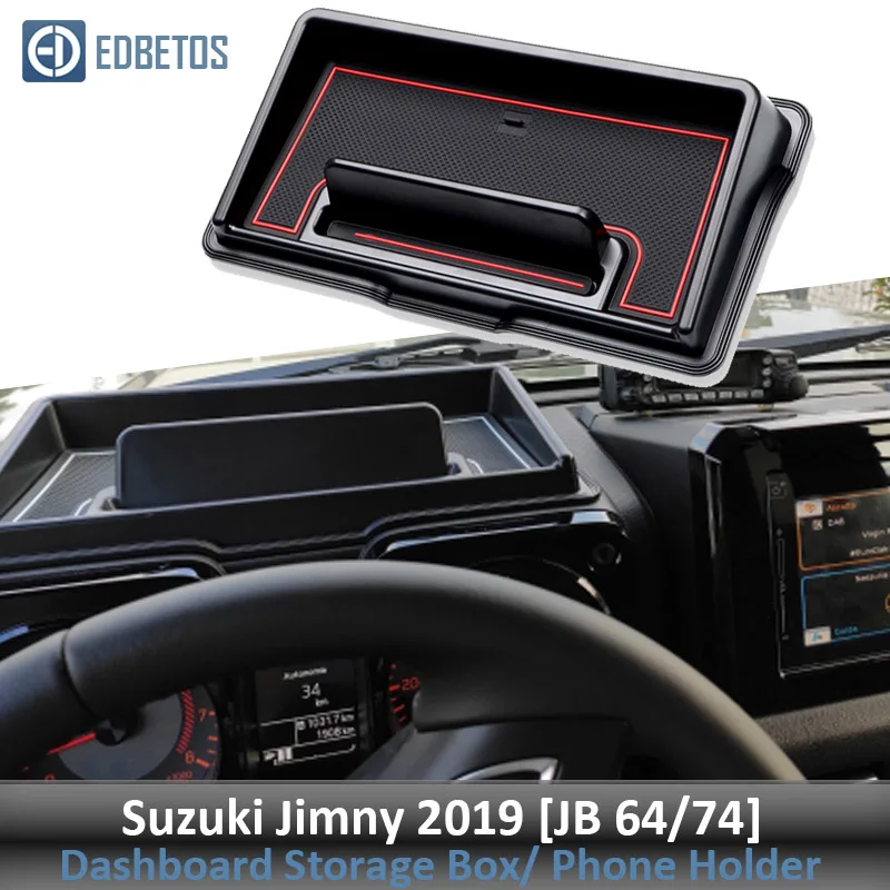 Ящик для хранения приборной панели, органайзер для Suzuki Jimny, внутренний держатель для телефона, лоток Jimny, Многофункциональная подставка для телефона, консоль