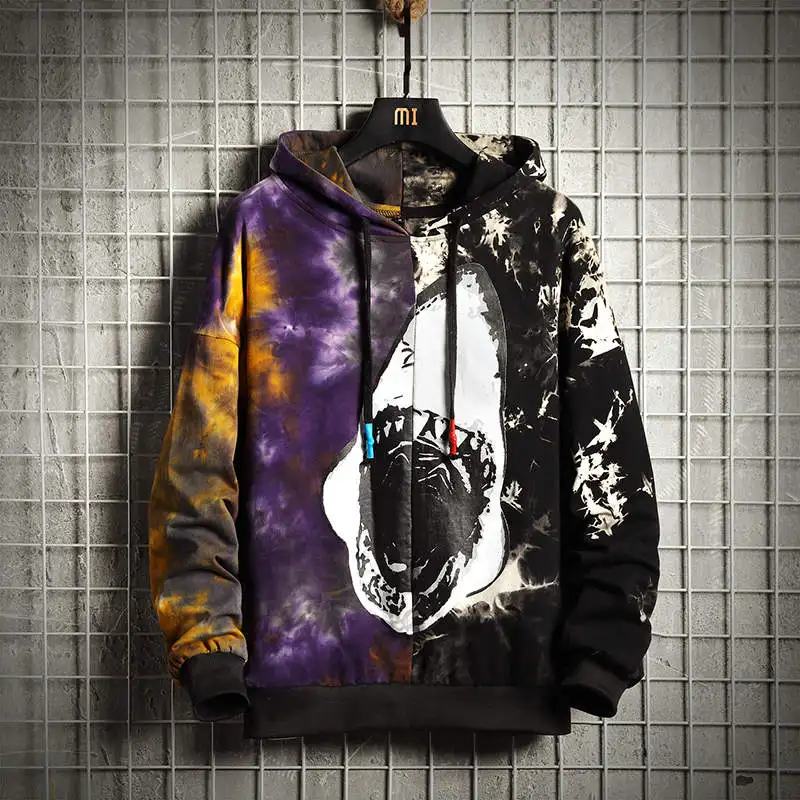 Мужские толстовки с капюшоном и принтом мужские в стиле хип-хоп мужская