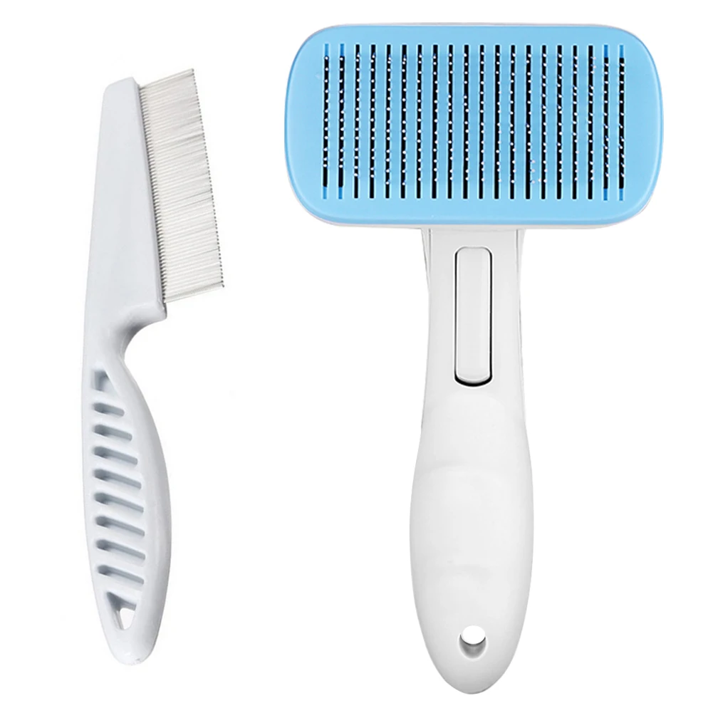 Щетка для собак 2 шт. самоочищающаяся щетка кошек с массаж частиц удаляет