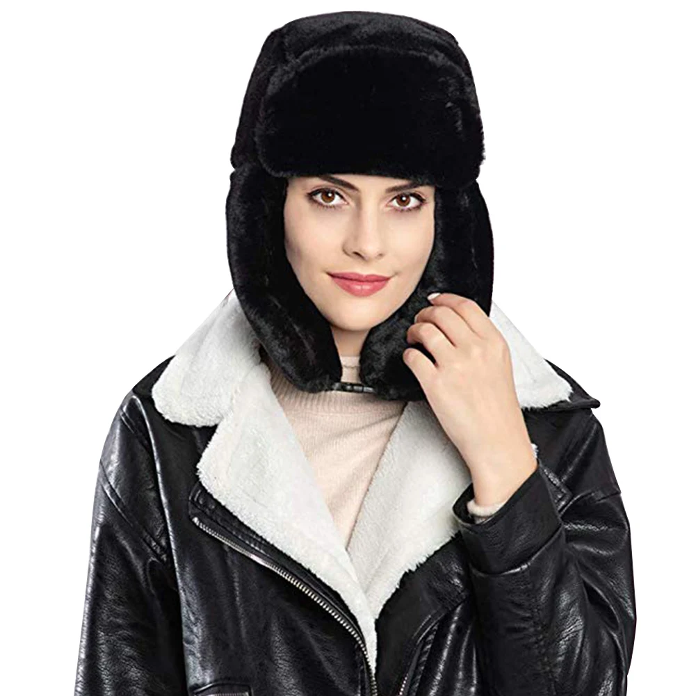 

Women Outdoor Earmuffs Multicolored Warm Winter Cap Practical Skiing Windproof Dome Plush Multifunctional Camping Hiking