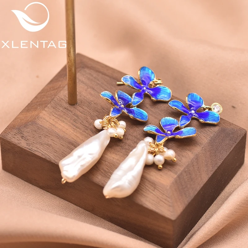 Новые серьги подвески XlenAg из натурального пресноводного жемчуга ручной работы в