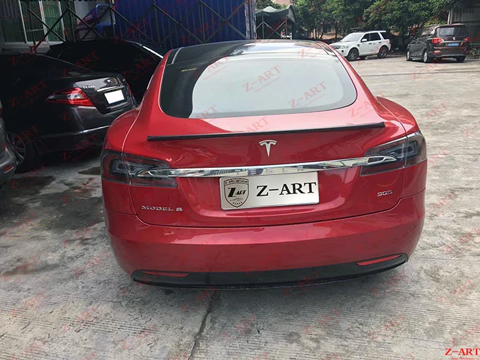 Задний спойлер Z-ART из углеродного волокна OEM для Tesla Model S задний 2012-2017 | Автомобили