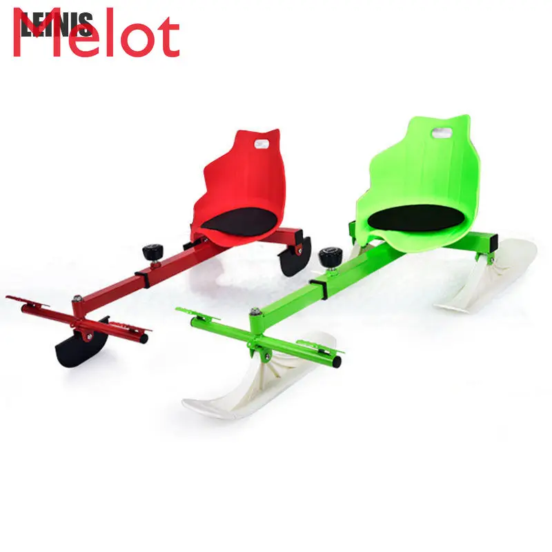 

Ice Snow Dual-Purpose Carriage Sled Riding Snowboard with Brake Children's Snow Cart for Ice Outdoor Convenient Family Durable