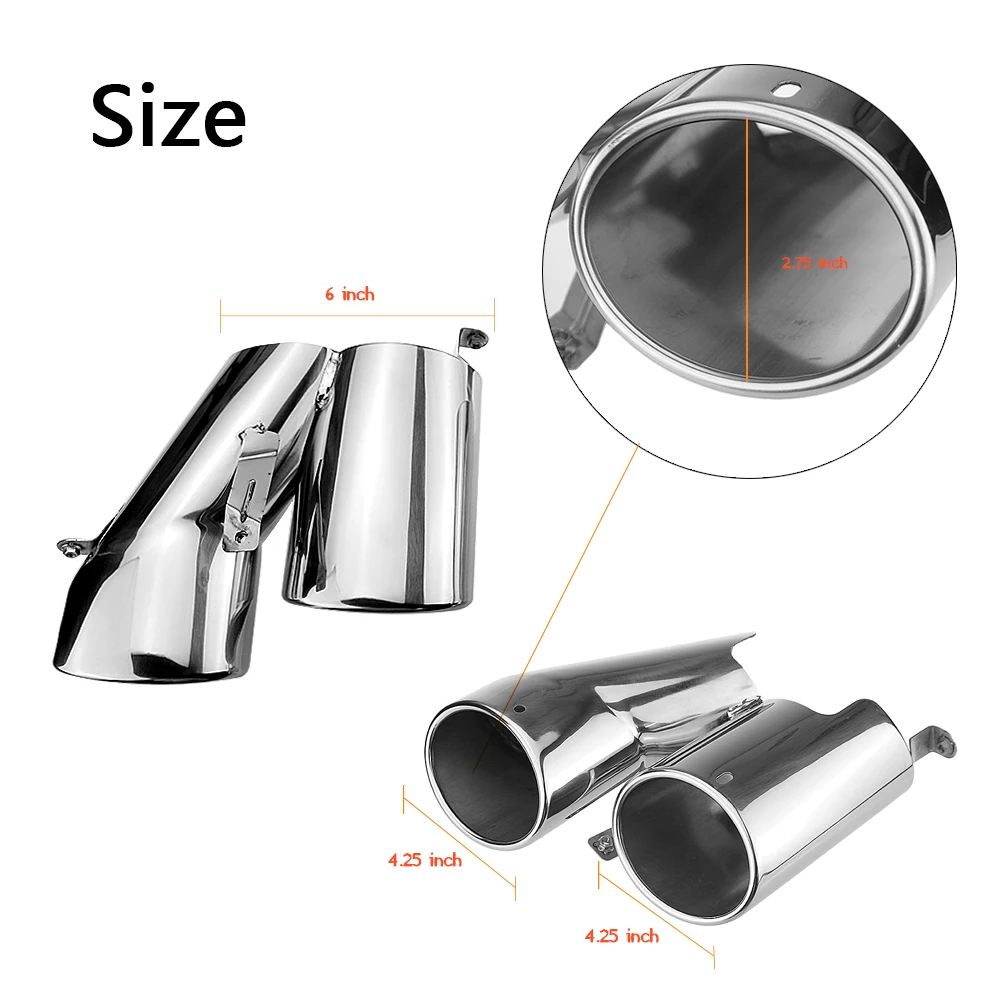 

Tail Exhaust Pipe Quad Tip For 2018 2019 HONDA ACCORD SPORT TOURING AKASAKA