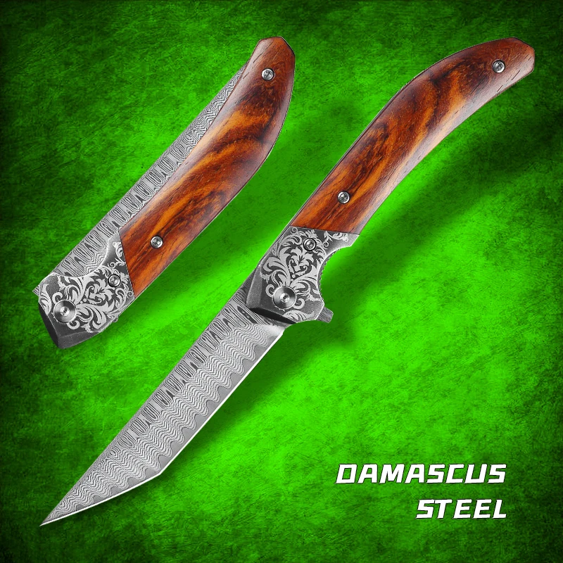 Модный карманный складной нож из дамасской стали инструмент для повседневного