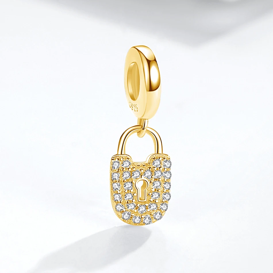 

ELESHE European Gold Bead 925 Sterling Silver Eiffel Tower Moon Star Love Heart Dangle Charms Fit Original Bracelet DIY Jewelry