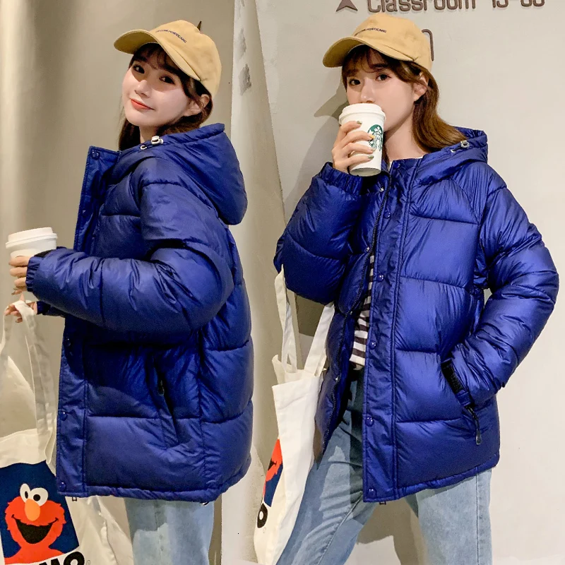 Модная универсальная куртка парка с капюшоном зимнее Стеганое пальто мехом