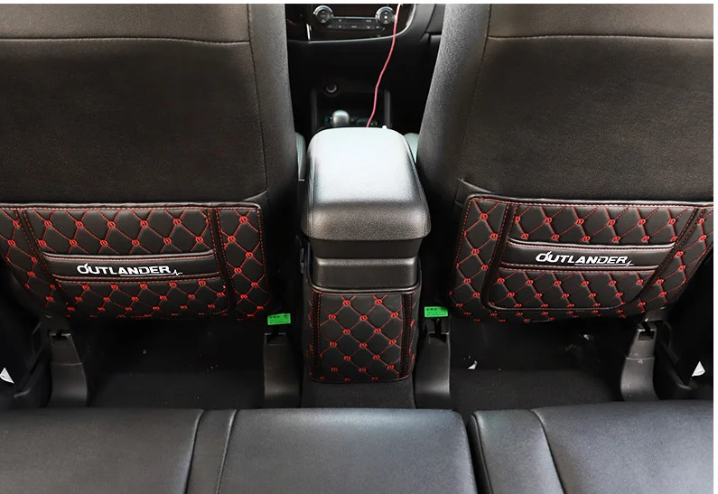 Автомобильные аксессуары подходят для MITSUBISHI outlander 2013-2019 PU сиденья анти-kick Pad 3 шт