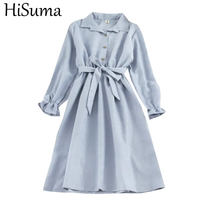 Платье HISUMA женское с расклешенными рукавами плиссированное Бандажное оборками