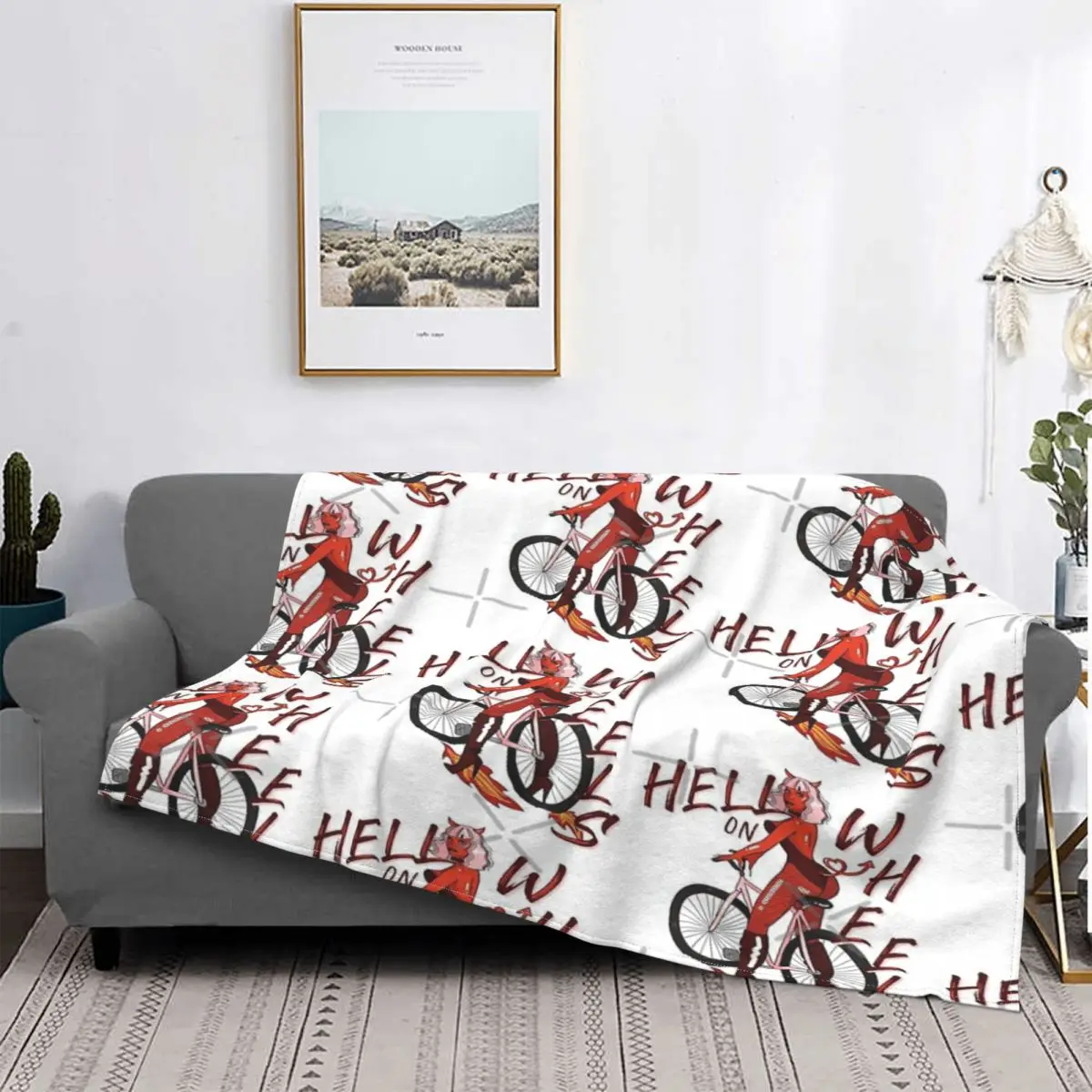 

Hell On Wheels-colcha a cuadros para cama, manta de lino, colcha para cama