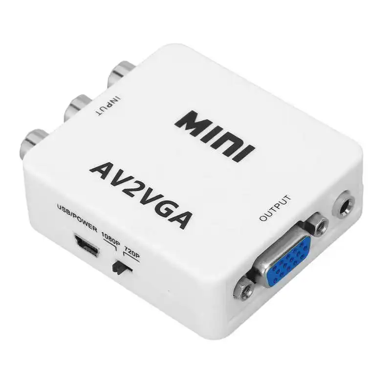 USB TV Tuner Cards memory card HD 1080P Mini Video Converter to VGA Computer to TV Video Adapter with Data Cable tv tuner