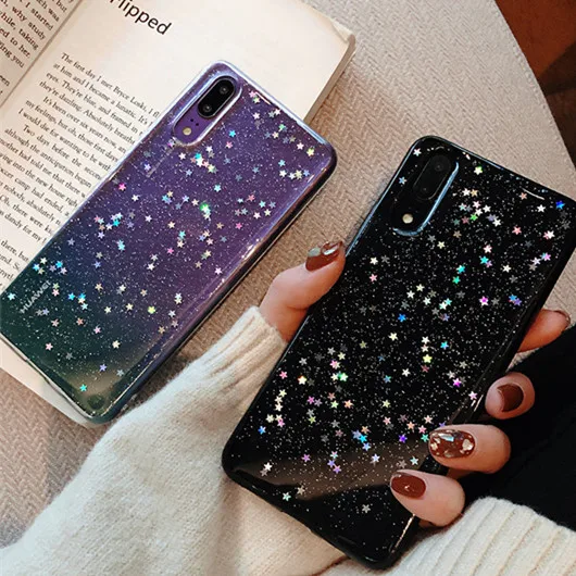 Luxury Silicone Case For Huawei P10 Plus P20 lite P30 Pro Glitter Bling Soft Coque Honor 9 10 V10 20 |