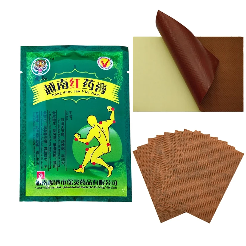 Вьетнам Красный пластырь Tiger Balm заплата сброса боли Артрит шейки плеча жесткая