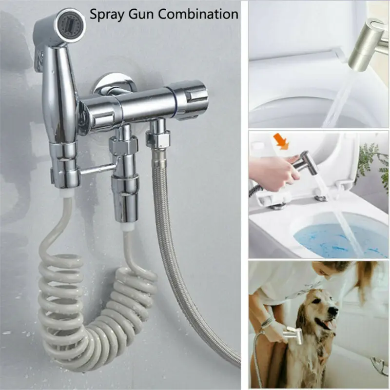 Биде Спрей Хром Держатель туалетной Насадки для душа Шланг чистый распылитель