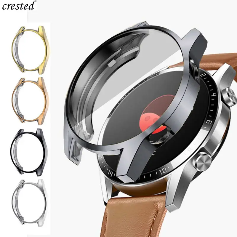 

Чехол из ТПУ для HUAWEI watch GT 2 46 мм, ремешок с мягким покрытием, всесторонняя защита экрана, бампер для huawei Watch 2 pro/GT2 46 мм
