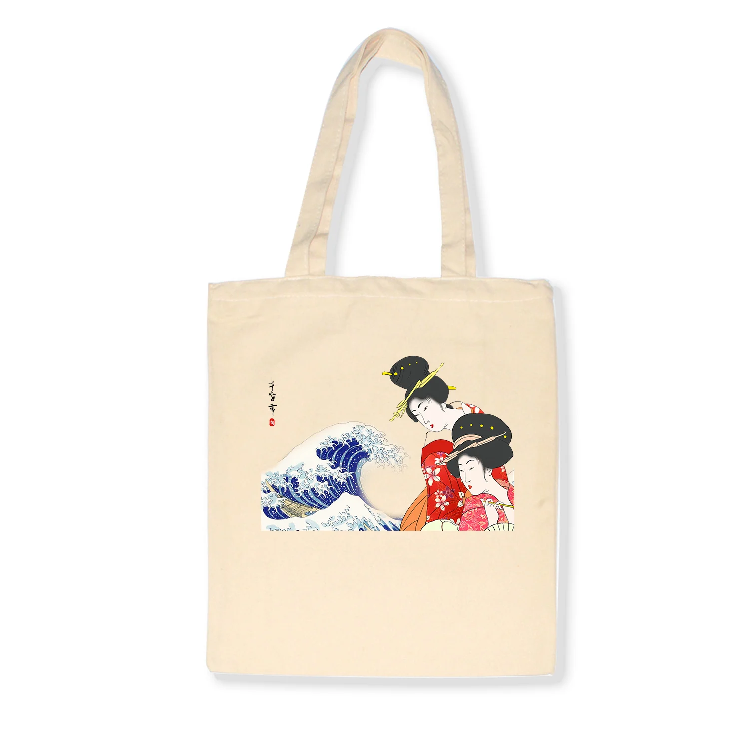 

Japanese Harajuku Canvas Shoulder Bag Environmental Shopping Bag Tote Package Retro Print Book Bags for Women Large Capacity