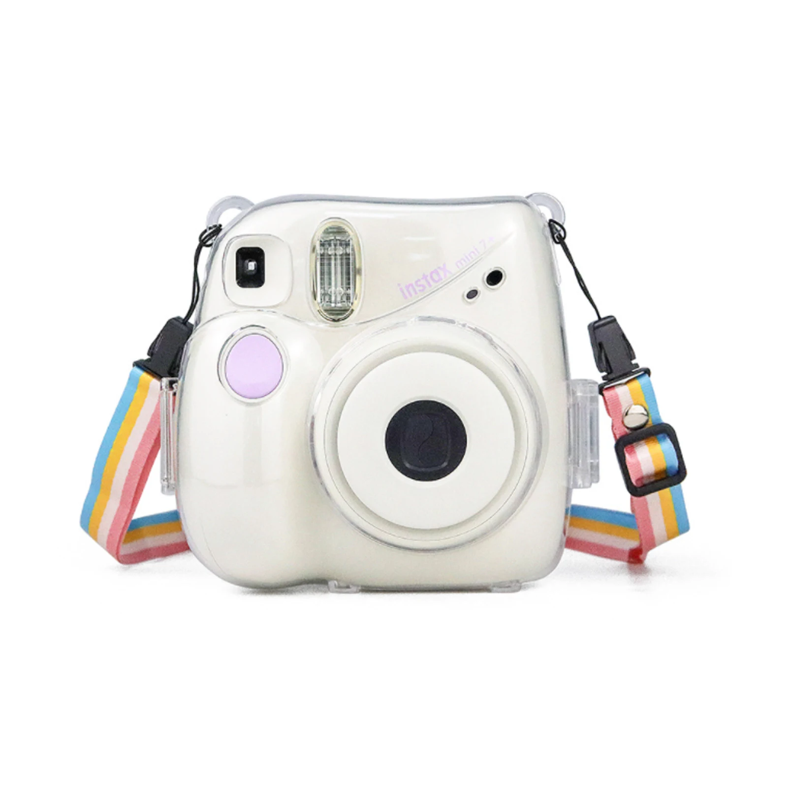 Защитный прозрачный чехол для камеры Fujifilm Instax Mini 7 + Plus жесткий из ПВХ со съемным