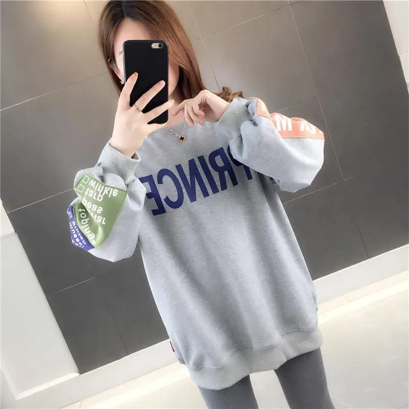

[super soft inner lining] plush and thickened medium length sweater women's autumn and winter new loose Korean CEC coat