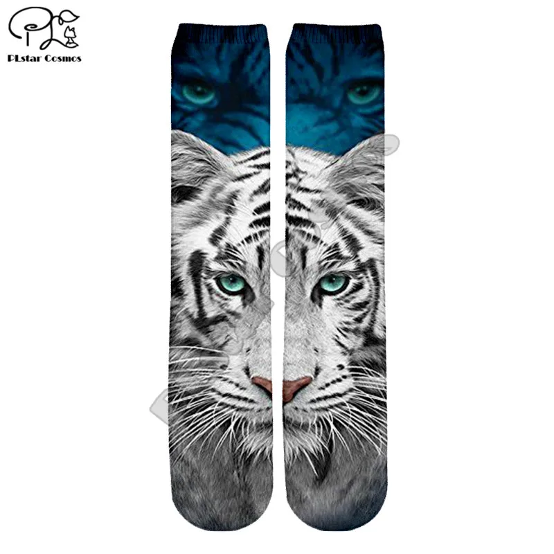 

Удивительные красивые хлопковые носки PLstar Cosmos с 3D принтом животных, цветные брендовые теплые чулки, модные повседневные носки унисекс