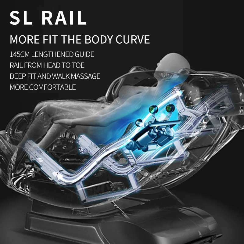 Роскошное умное Полноразмерное массажное кресло для шиацу с нулевой гравитацией