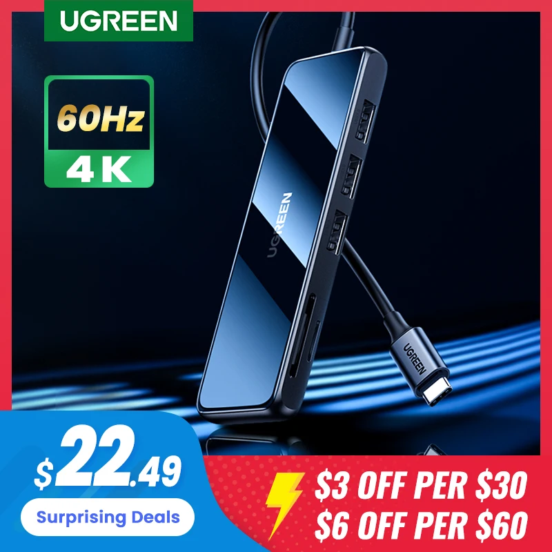Сетевой концентратор Ugreen 4K 60 Гц USB Type C 3 0 HDMI адаптер для MacBook iPad Pro 2020 1|USB-хабы| |