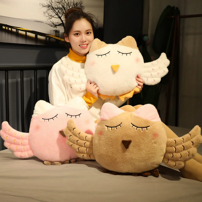 Новинка высокое качество мягкие большие крылья сова плюшевые игрушки Мультяшные