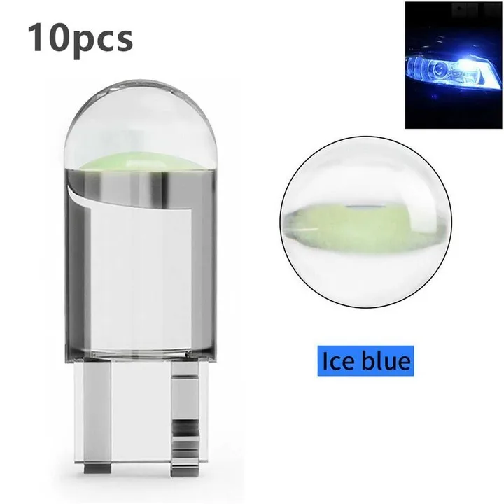 

10pcs T10 Led Car Side Light Ice Blue Bulbs Error Free Canbus Xenon W5w Sidelight Clearance Lights DC 12V