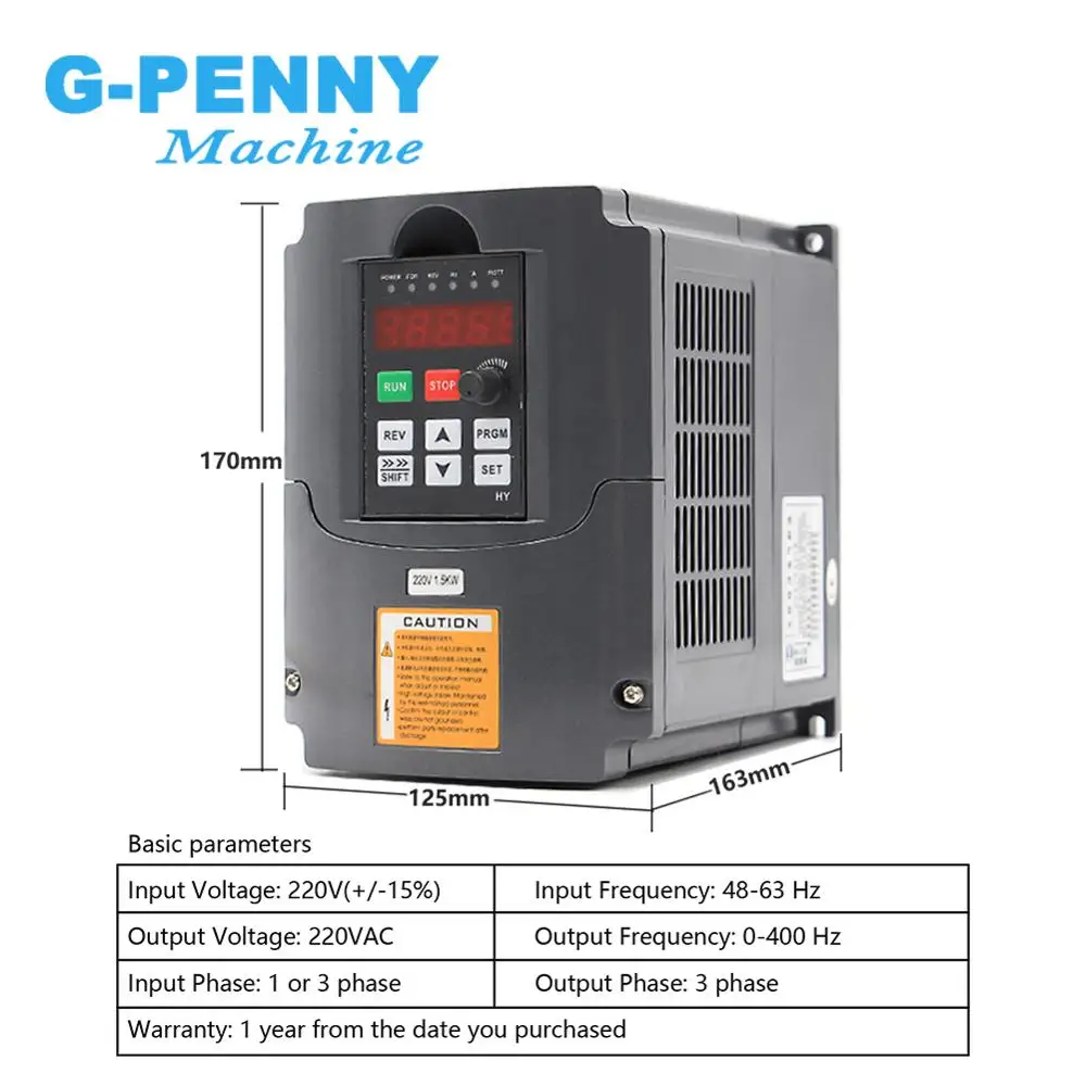 220V 800W ER11 с водяным охлаждением шпинделя двигатель с водяным охлаждением и 1.5kw VFD инвертор частотно-регулируемый привод чпу контроль скорости вращения шпинделя