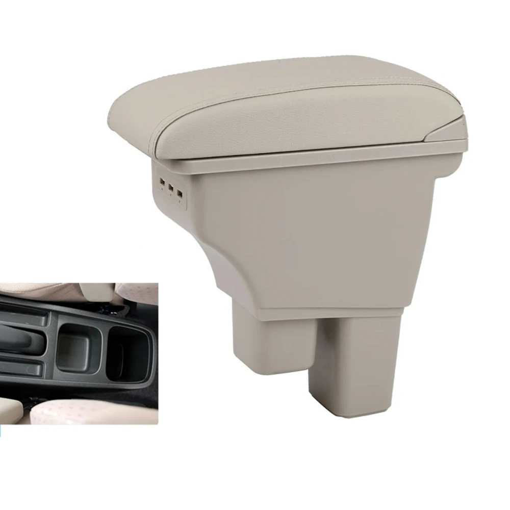 Center Centre Console Storage Box For Honda Fit Jazz 2009-2013 GE Armrest Arm Rest Rotatable 2010 2011 2012 | Автомобили и
