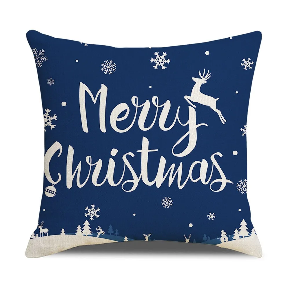 

45x45cm Christmas 3D Santa Cushion Cover Throw Pillow Case Xmas Home Sofa Car Decor For Home Xmas Noel Ornament Happy New Year