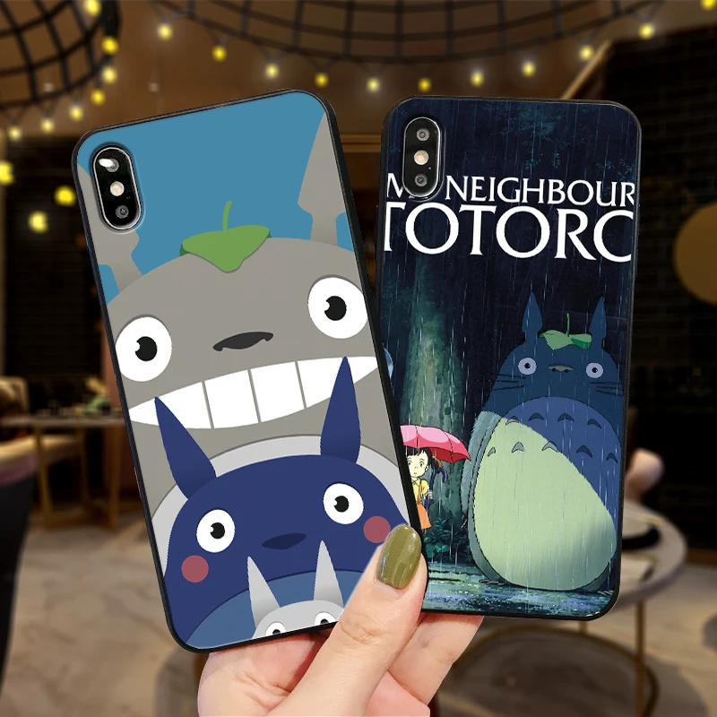 Прекрасный мягкий ТПУ чехол Тоторо для Apple IPhone X XR XS MAX 5 5S 5C SE 6 S 7 8 Plus ipod touch