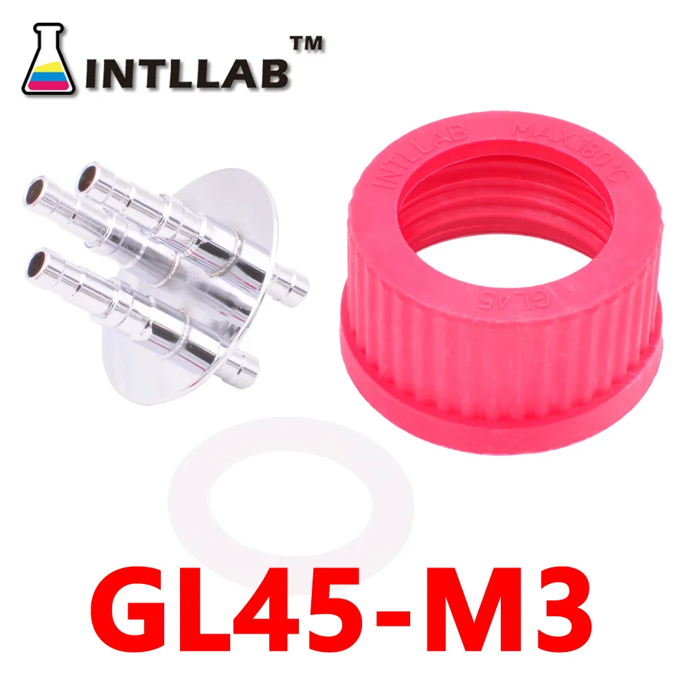 [INTLLAB] GL закручивающаяся крышка из твердого полипропилена синяя GL 45 крышка s с внутренними формованными уплотнительными кольцами, максимальная температура 180 °C - Цвет: GL45-M3