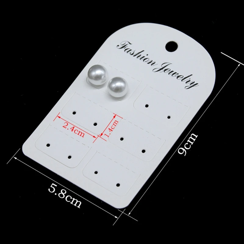 

100PCS Earring Card Holder with Self-Sealing Bags Blank Kraft Paper Tags 6 Pairs Earing Pre-cut Holes for DIY Ear Studs