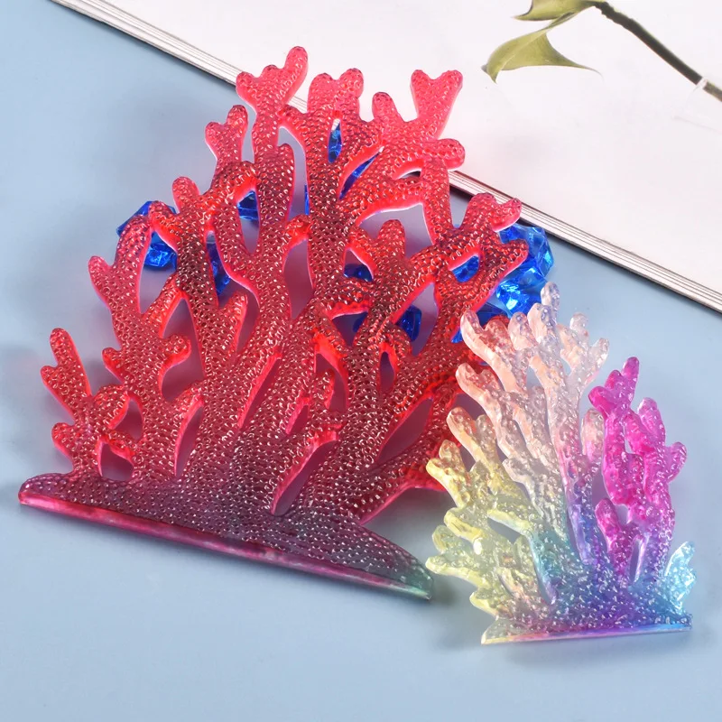 

wave Coral Seaweed Ocean Theme Pendant Silicone Mold Resin Jewelry Making