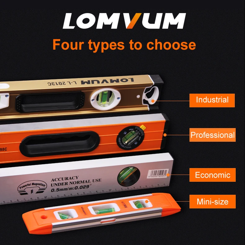 LOMVUM, высокий точный спиртовой уровень, магнитный, высокий подшипник, линейка, рычаг, пузырьки, ржавееся, горизонтальная линейка, спиртовой уровень, флакон