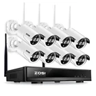 Система видеонаблюдения ZOSI, беспроводная, 8 каналов, 960P HD, NVR, с наружной ИК-камерой, IP-камерой, Wi-Fi