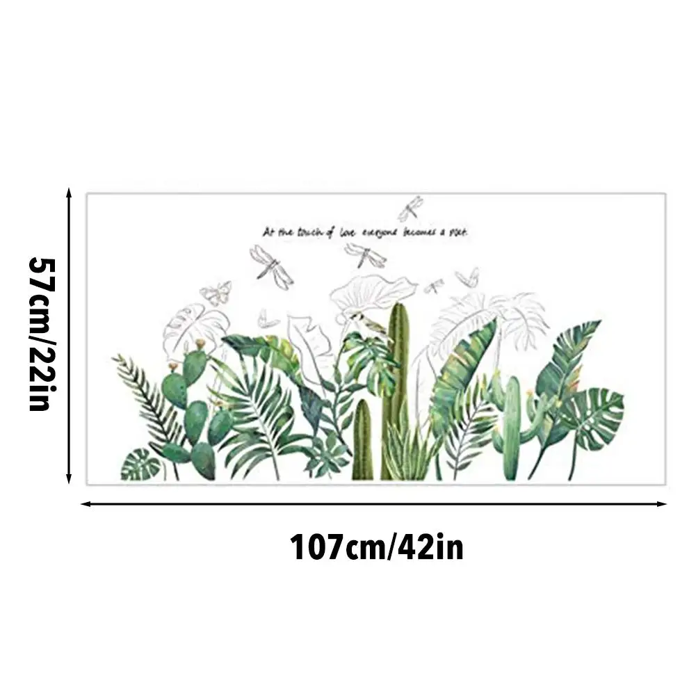 Художественная Наклейка на стену в виде листа аппликация пальмы украшение для