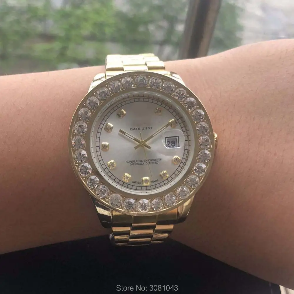 Мужские часы класса ААА 2020 года большие роскошные брендовые золотые с