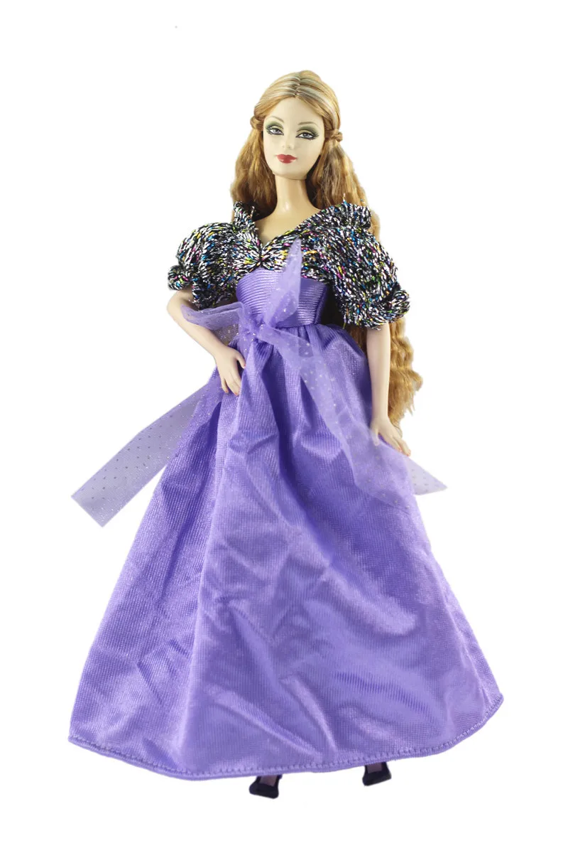 

Fairytale Princess Purple Dress Outfit Suit Sets for Barbie BJD FR SD Doll Clothes Role Play Accessories Toys for Girl