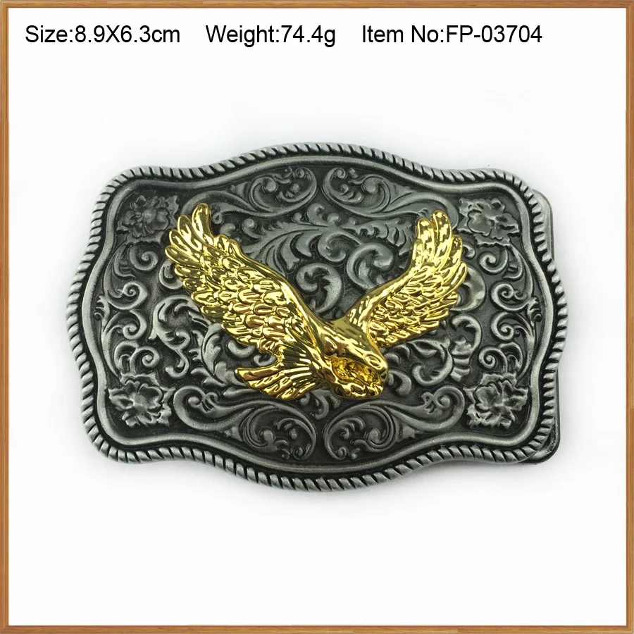 BuckleClub retro western flower eagle cowboy jeans gift belt buckle FP-03704 PEWTER FINISH for men 4cm width loop drop shipping | Дом и сад