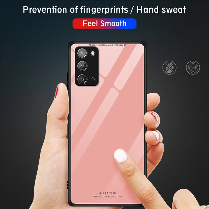 Solid Glossy Tempered Glass Phone Case For Xiaomi Redmi Note 9 9s 10 11 8 Pro Max Case for Redmi note 11 pro plus Back Cover