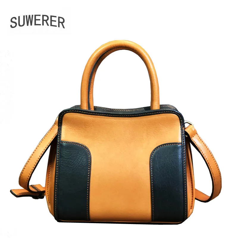 Сумка SUWERER женская из натуральной воловьей кожи модный саквояж на плечо от