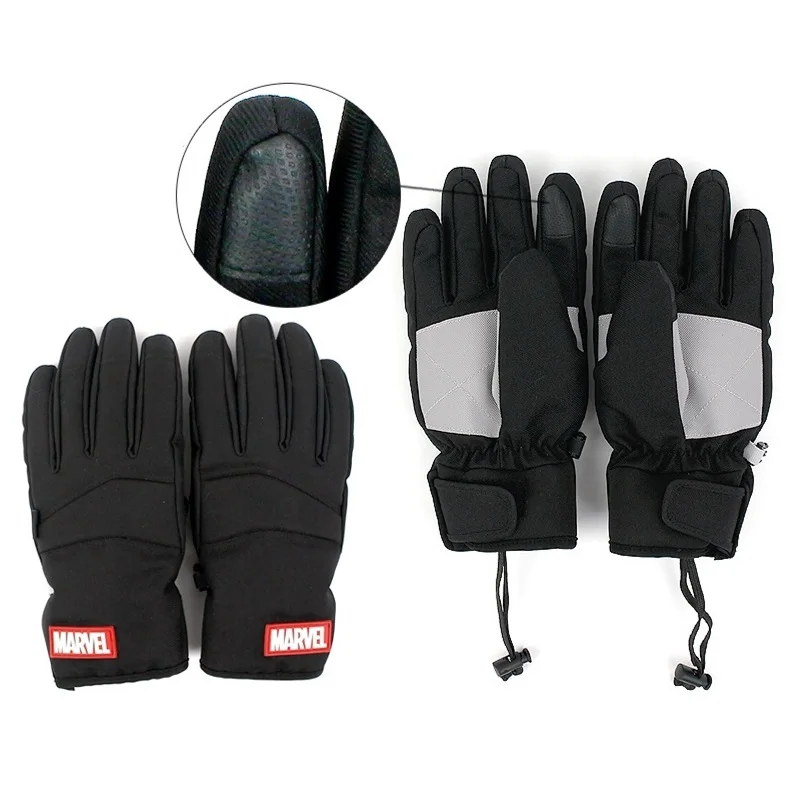 Зимние Детские перчатки Marvel лыжные Капитана Америки с пятью пальцами для