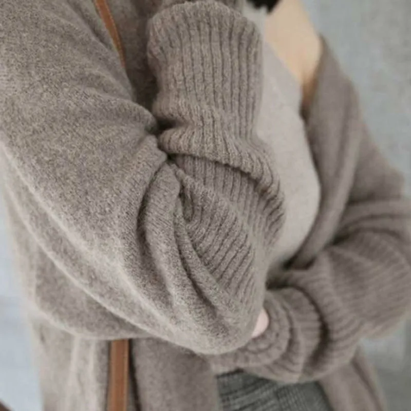 

Women Winter Warm Knitted Cardigan Long Sweater Stretch Coat Outerwear EIG88