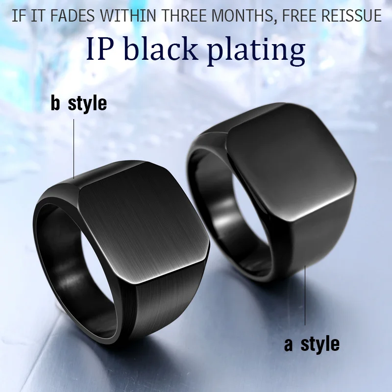 

Beier new store 316L Stainless Steel Biker Ring for men High Polished Signet Solid fashion Jewelry LLBR8-177R