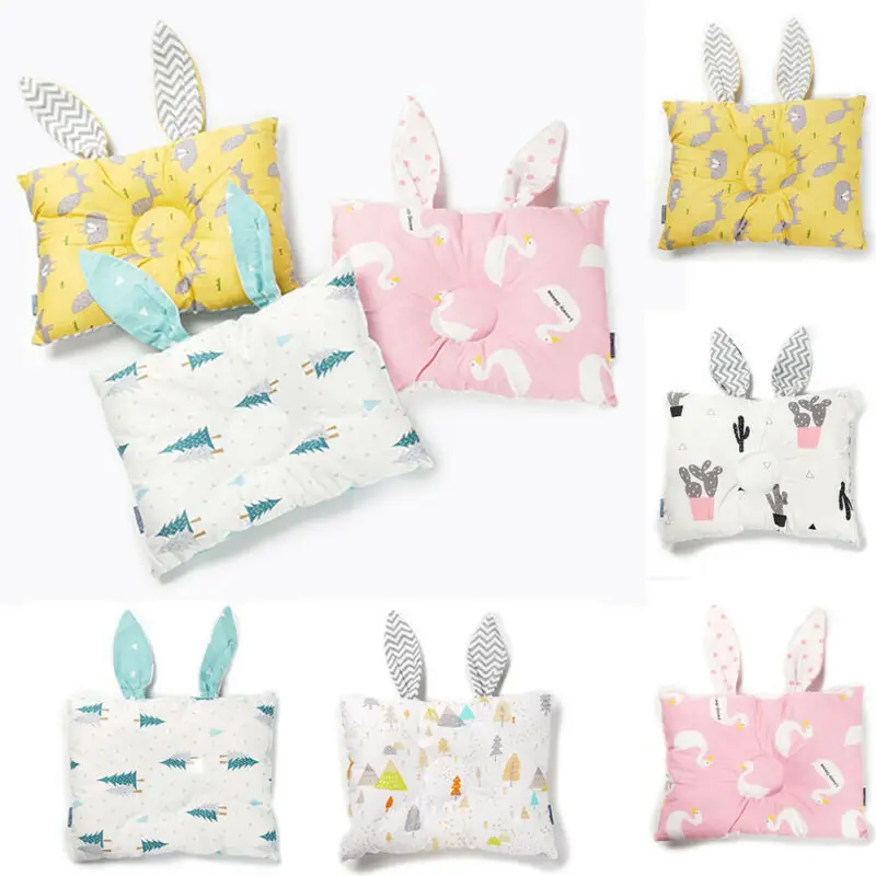 Pudcoco Cartoon Soft Baby Pillows Newborn Infant Cotton Pillow Positioner Prevent Flat Head Anti Roll Cushion | Мать и ребенок